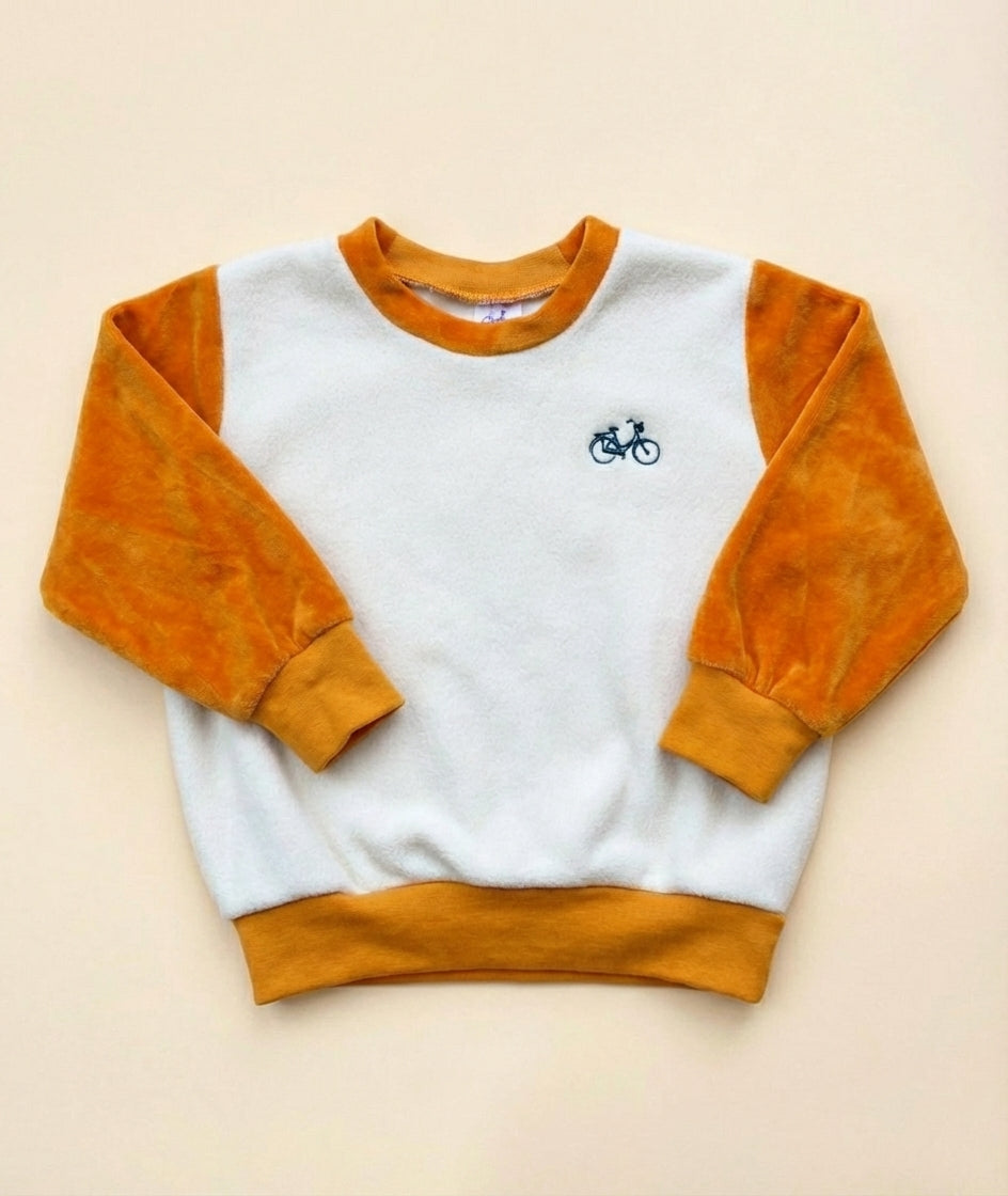 Sudadera infantil polar soft Oversize Mostaza