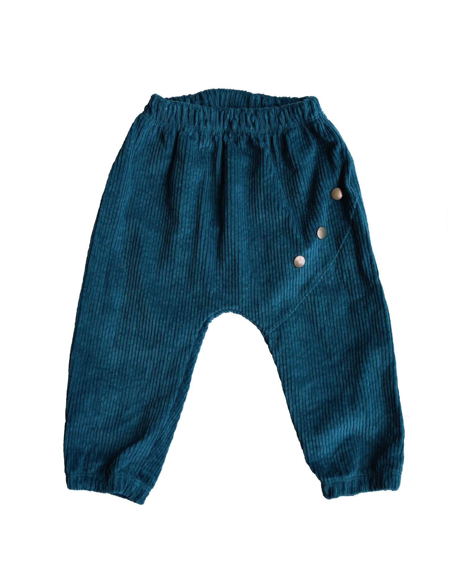 Pantalón infantil Pana de algodon organico Petroleo