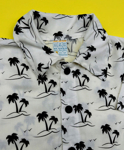Camisa infantil algodón-viscosa Palmeras