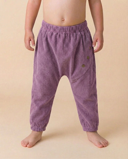 Pantalón infantil Pana de algodon organico Lila