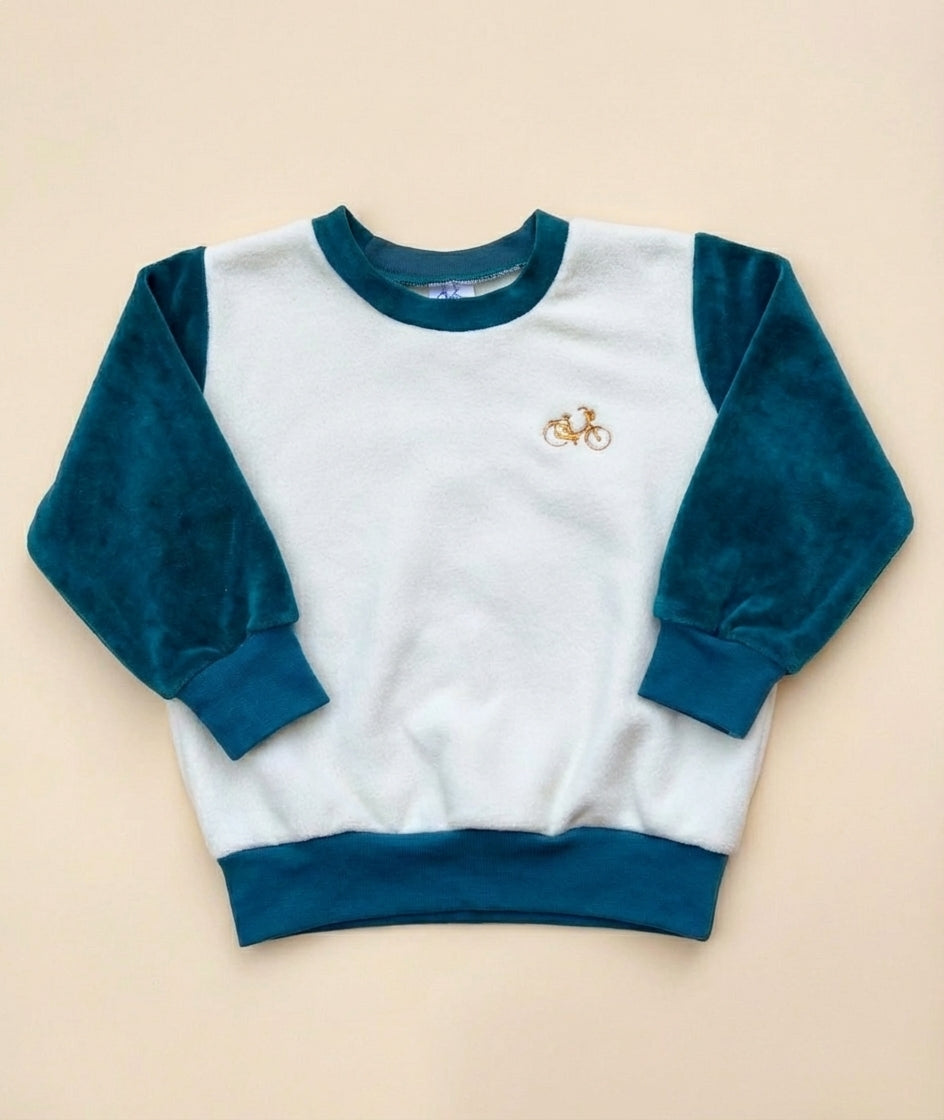 Sudadera infantil polar soft Oversize Petroleo