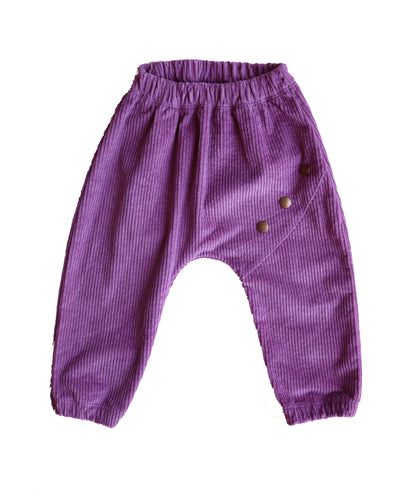 Pantalón infantil Pana de algodon organico Lila