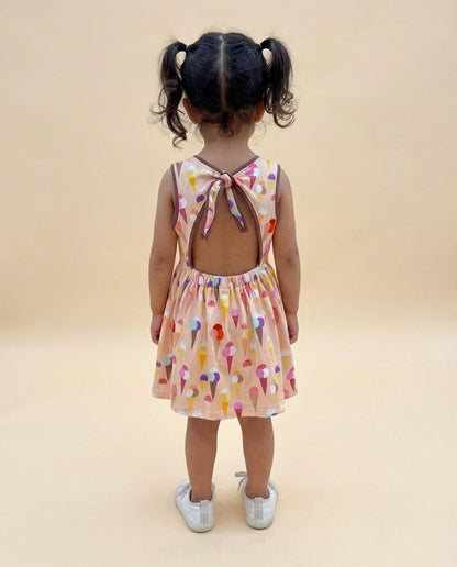Vestido infantil algodón orgánico Helados