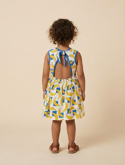 Vestido infantil algodón orgánico Platanos