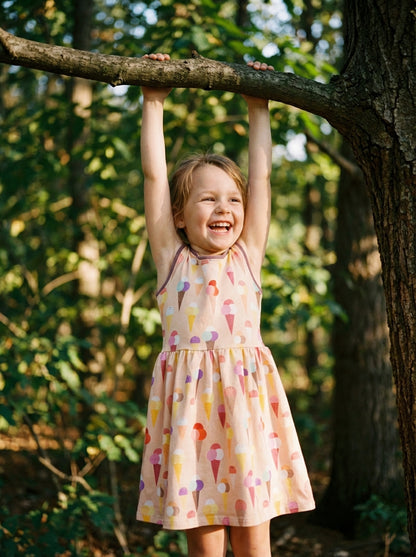 Vestido infantil algodón orgánico Helados
